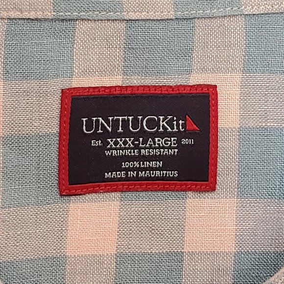 UNTUCKit Linen Wrinkle Resistant Button Down XXXL - Picture 4 of 6